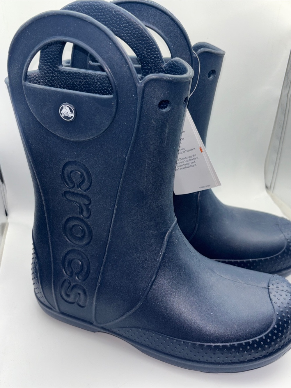 CROCS Navy womans Handle-It Rain Boot